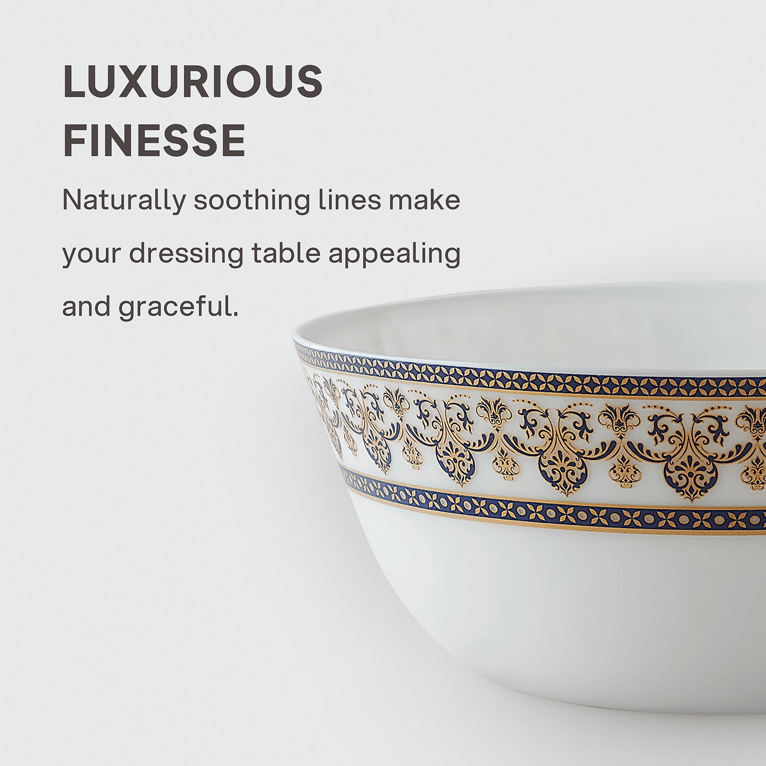 Solitaire Opalware Dinner Set,  Blu 27 Pcs