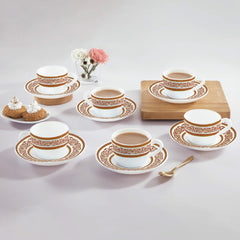 Solitaire Cup & Saucer 12 pcs- Rosso 12 Pcs