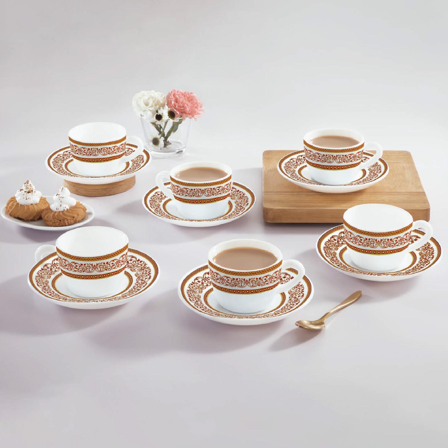 Solitaire Cup & Saucer 12 pcs- Rosso 12 Pcs