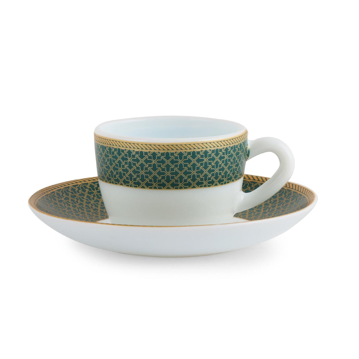 Solitaire Cup & Saucer - Emerald 6 Pcs