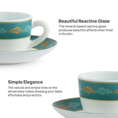 Ariana Premium Cup & Saucer 12pcs, Blue Madison 12 Pcs