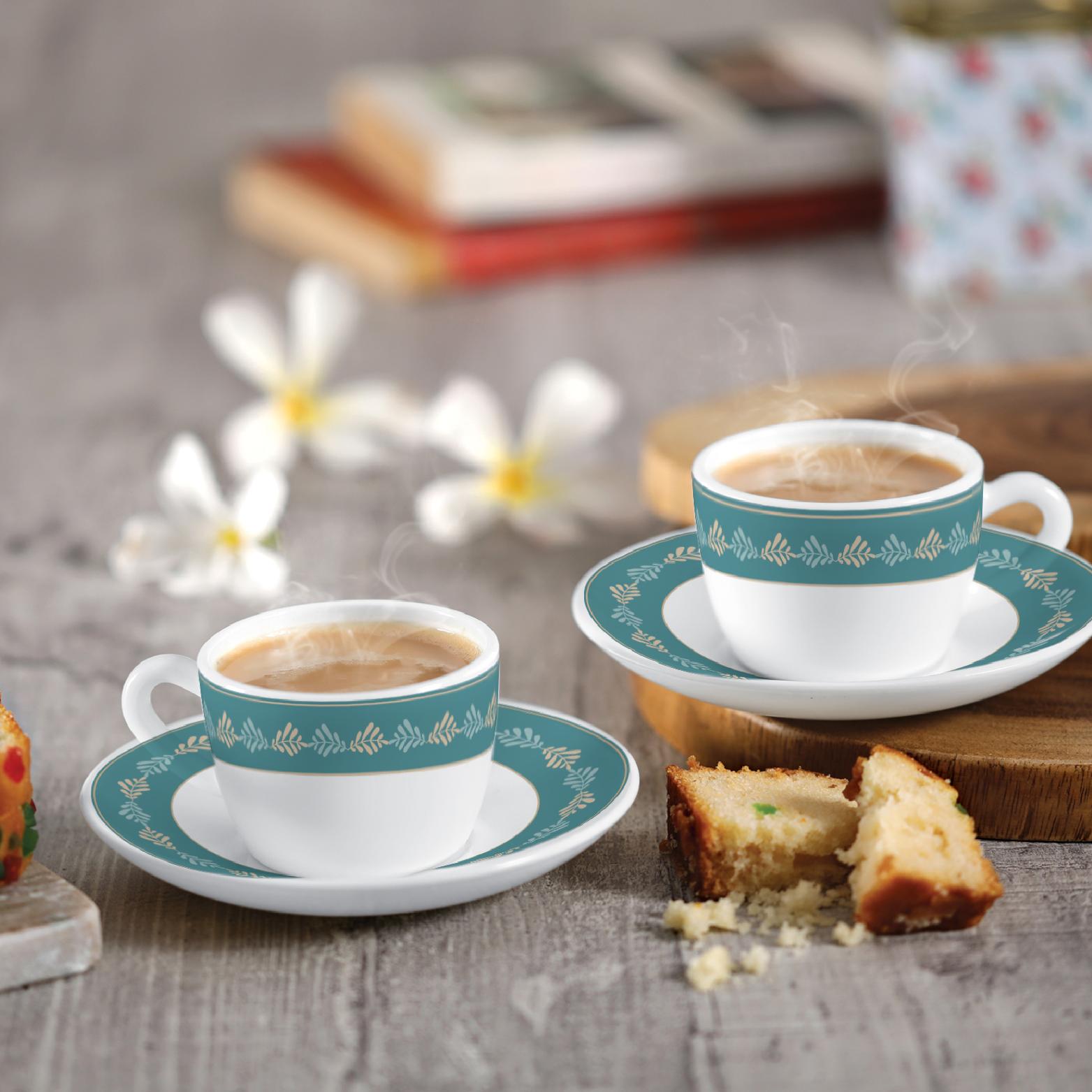 Ariana Premium Cup & Saucer 12pcs, Blue Madison 12 Pcs