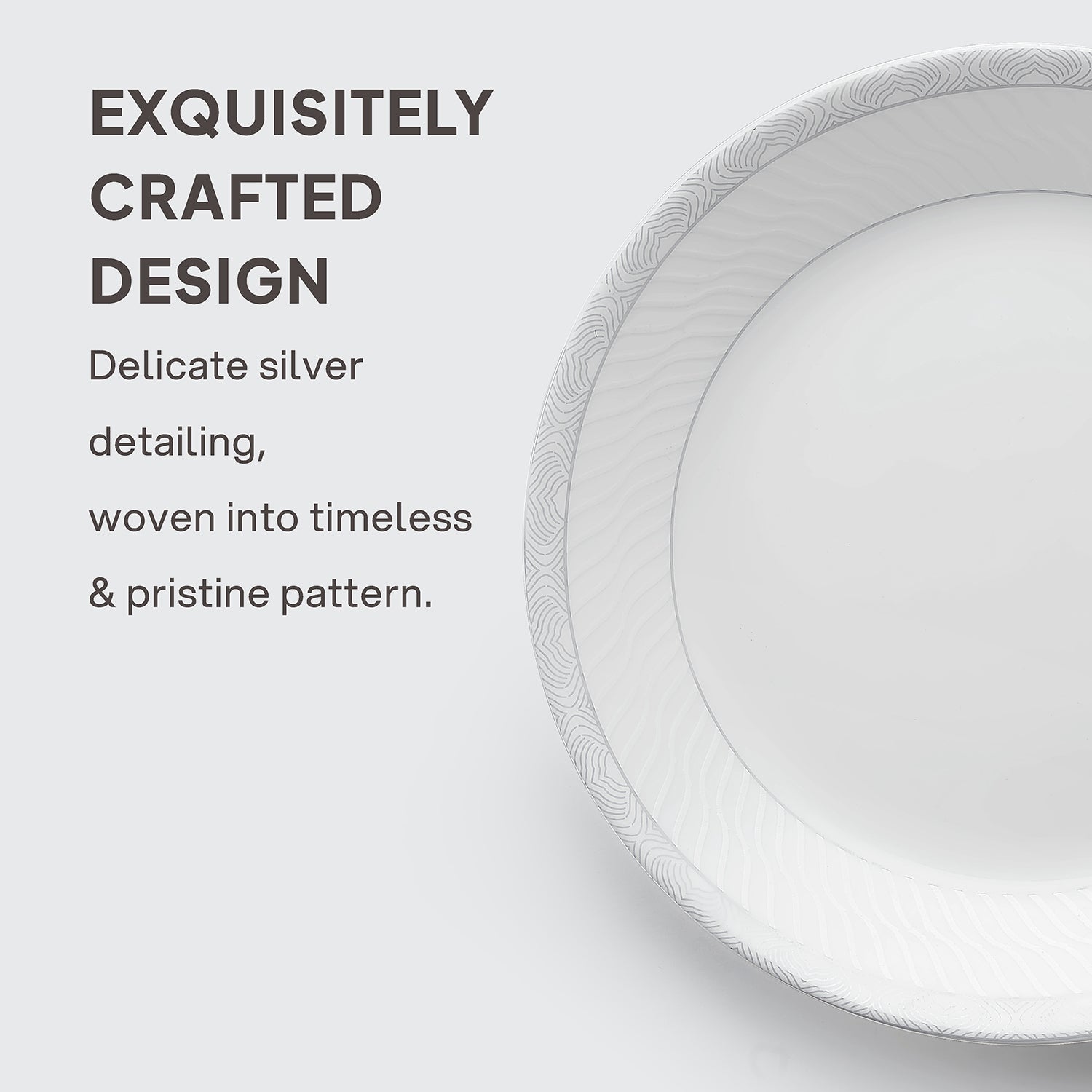 Feather Plus Opalware Dinner Set, Grace 27 Pcs