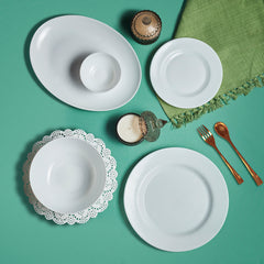 Feather Plus Opalware Dinner Set, Elegance 27 Pcs