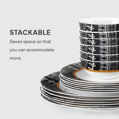 Amaze Plus Opalware Dinner Set, Amaze 27 Pcs