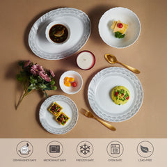 Imperial Plus Opalware Dinner Set, Oxford 27 Pcs