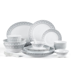 Imperial Plus Opalware Dinner Set, Oxford 33 Pcs