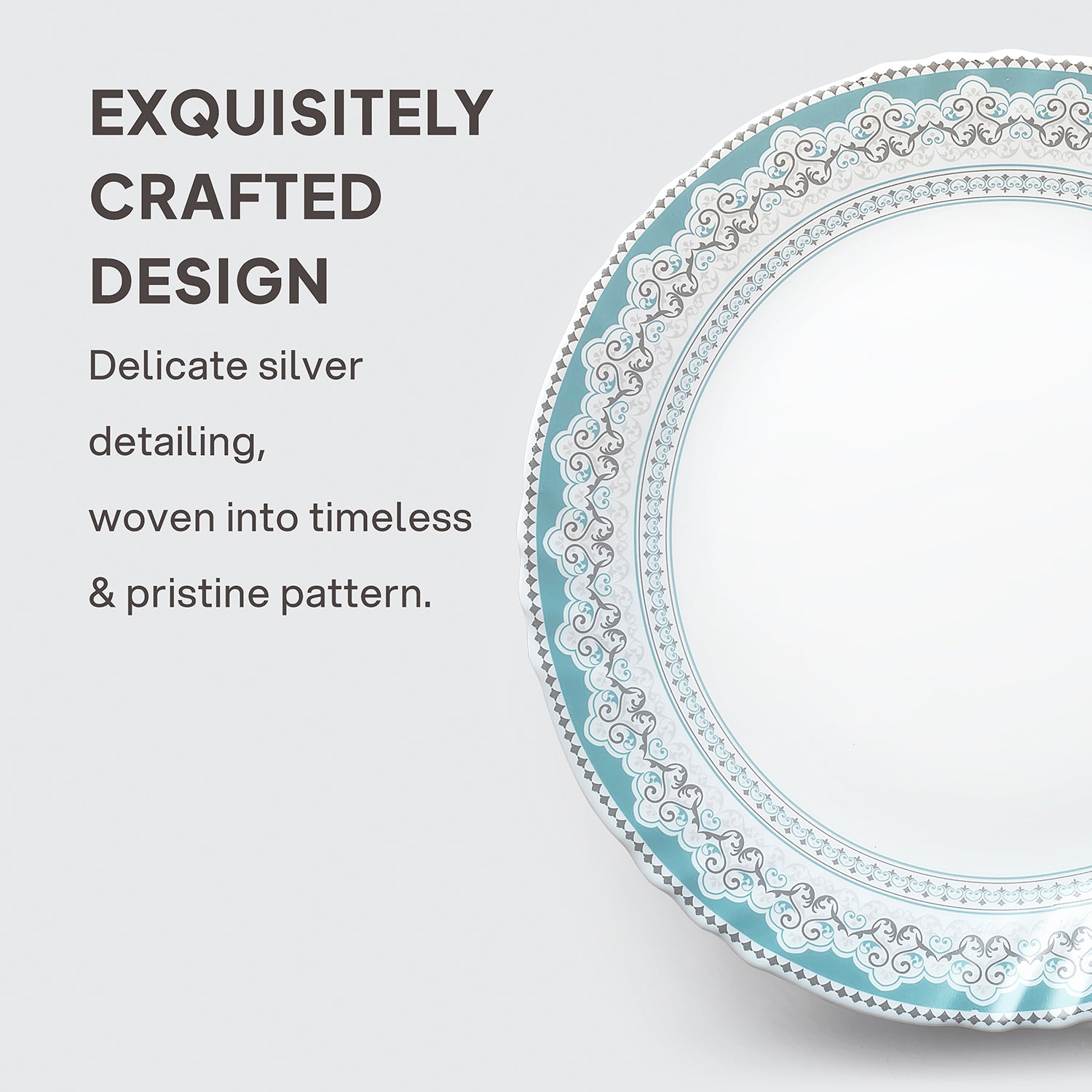 Imperial Plus Opalware Dinner Set, Celeste 33 Pcs