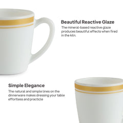 Divine Pre Ricca Mug M 6pc - Gold Lines 6 Pcs