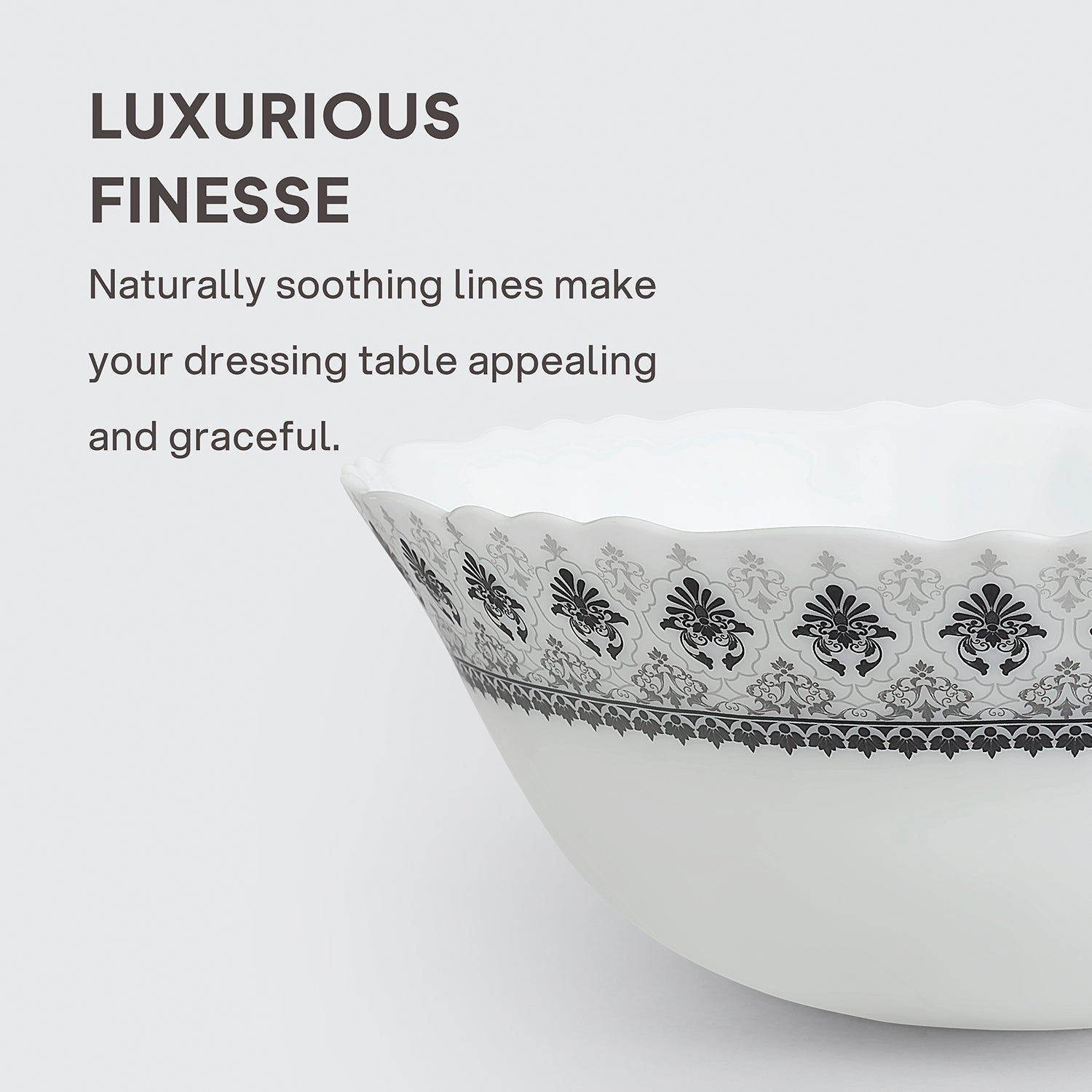 Imperial Plus Opalware Dinner Set, Damask 27 Pcs