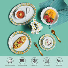 Imperial Plus Opalware Dinner Set, Morris 33 Pcs