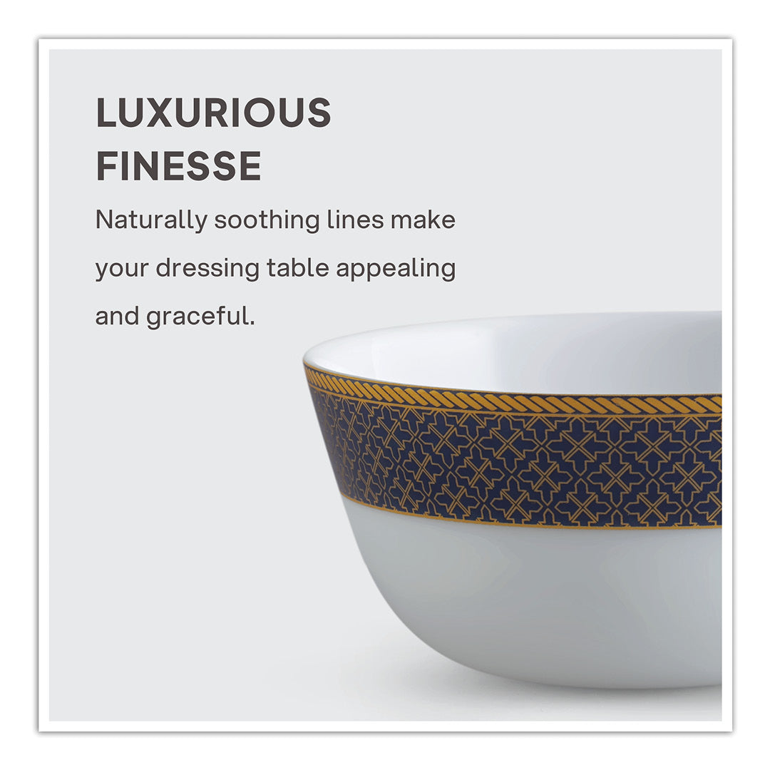 Solitaire Opalware Dinner Set, Sapphire 35 Pcs