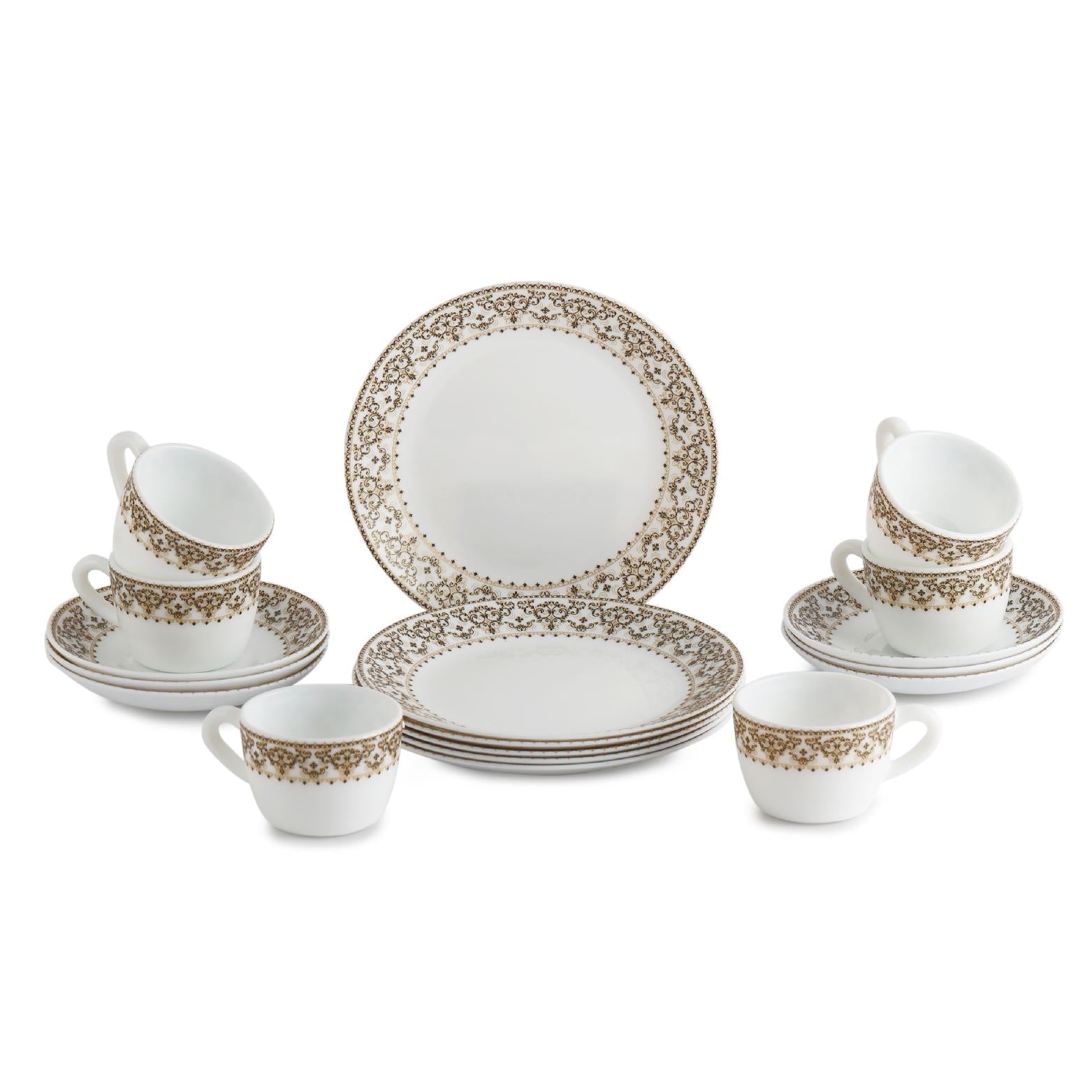 Solitaire Snack Set 18pc - Ornate Gold 18 Pcs