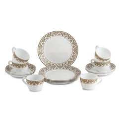 Solitaire Snack Set 18pc - Ornate Gold 18 Pcs