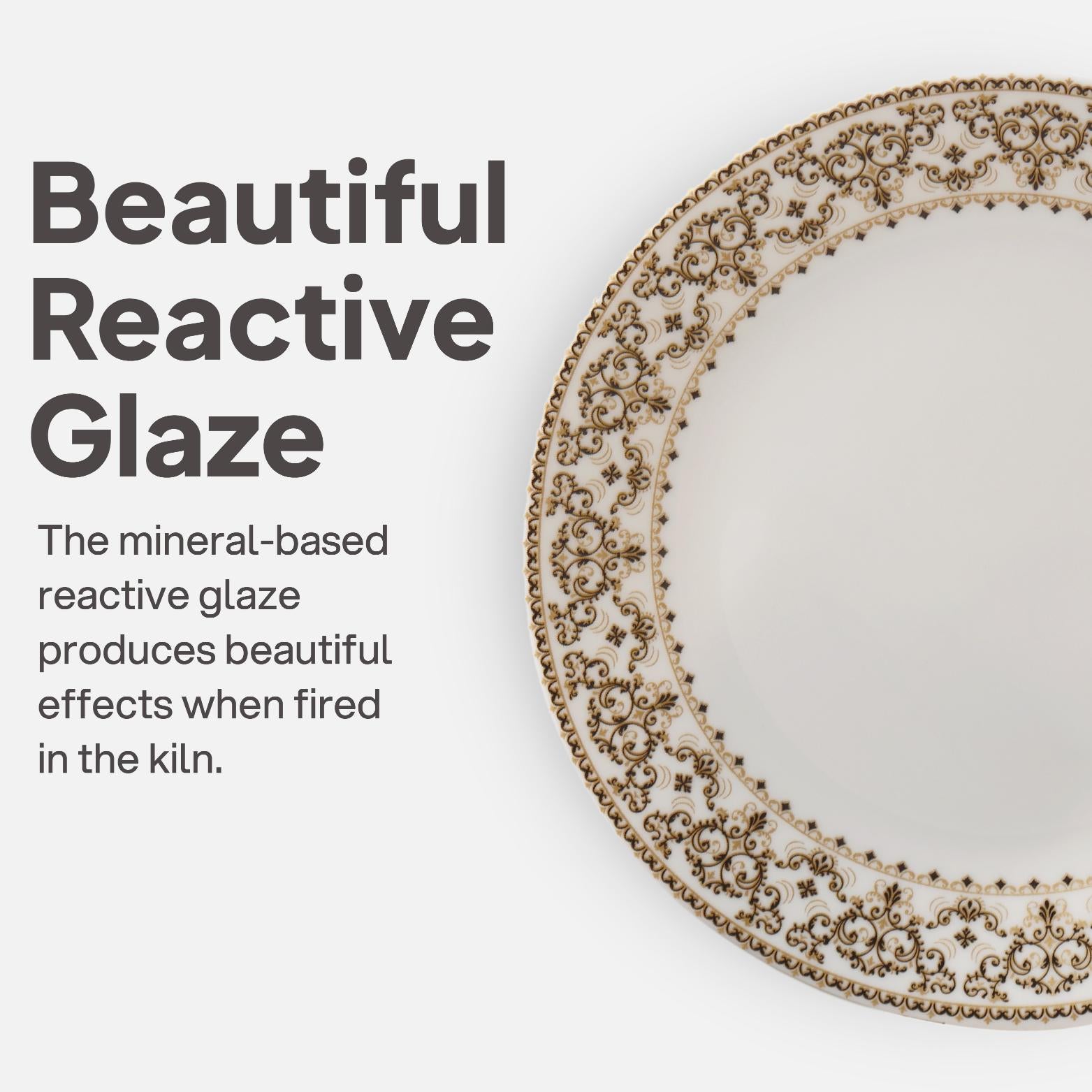 Solitaire Snack Set 18pc - Ornate Gold 18 Pcs