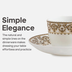 Solitaire Snack Set 18pc - Ornate Gold 18 Pcs