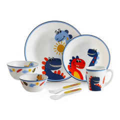 Kids Opal Dinner Set, 7 Pieces Fossil Friends / 7Pcs