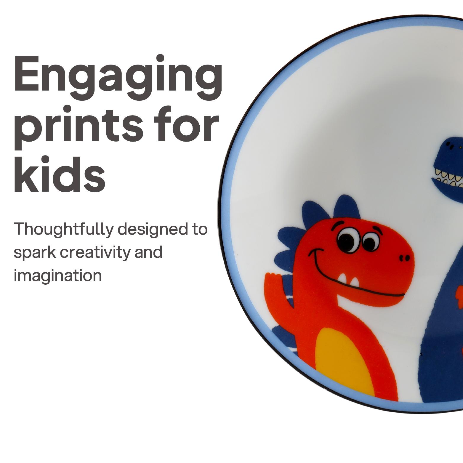 Kids Opal Dinner Set, 7 Pieces Fossil Friends / 7Pcs