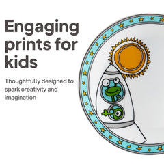 Kids Opal Dinner Set, 7 Pieces Alien Sprites / 7Pcs