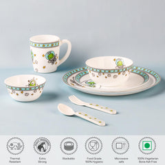 Kids Opal Dinner Set, 7 Pieces Alien Sprites / 7Pcs