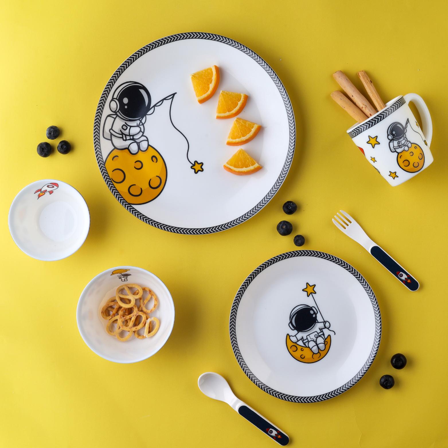 Kids Opal Dinner Set, 7 Pieces Moon Mates / 7Pcs