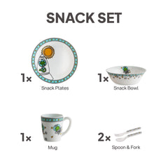 Kids Opal Snack Set, 5 Piece Alien Sprites / 5 Pcs
