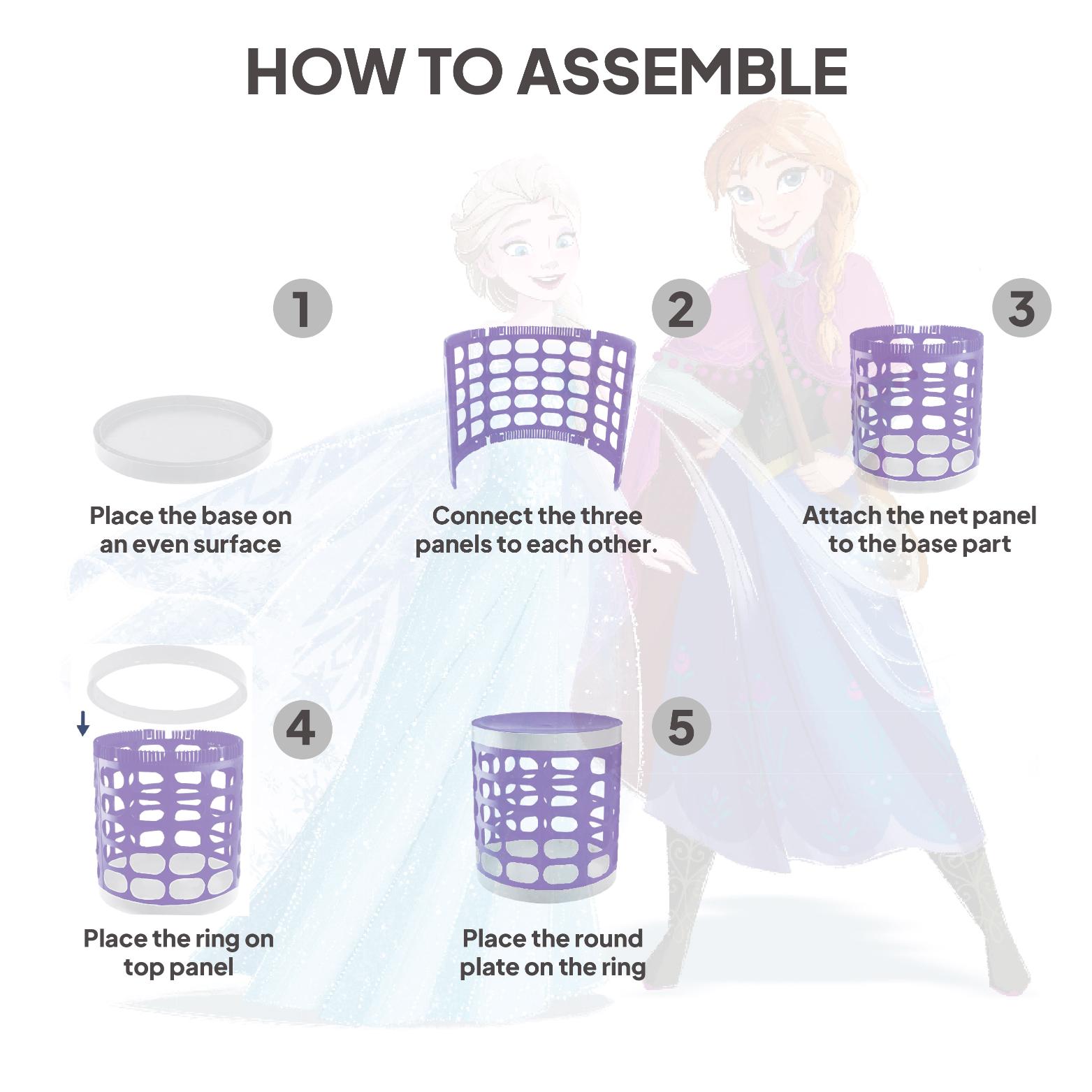 ToyNest Kids Multipurpose Storage, Stool & Laundry Basket Frozen Family