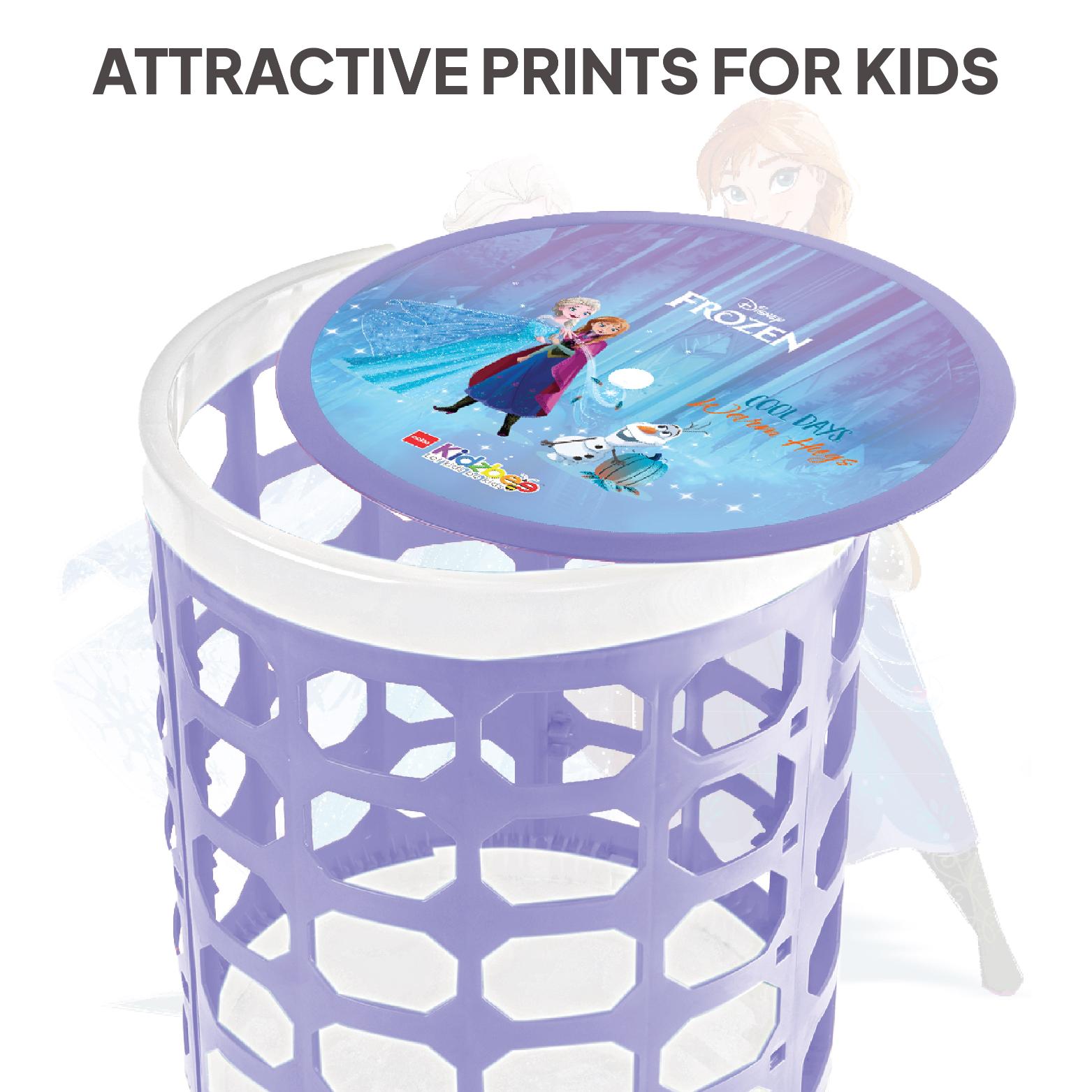 ToyNest Kids Multipurpose Storage, Stool & Laundry Basket Frozen Family