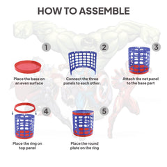 ToyNest Kids Multipurpose Storage, Stool & Laundry Basket Mighty Heroes