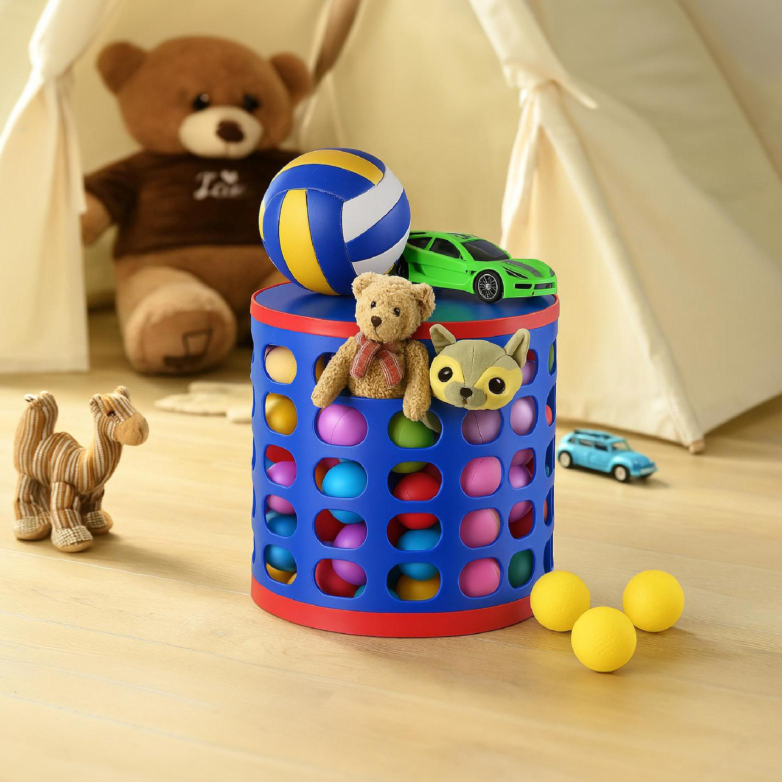ToyNest Kids Multipurpose Storage, Stool & Laundry Basket Mighty Heroes