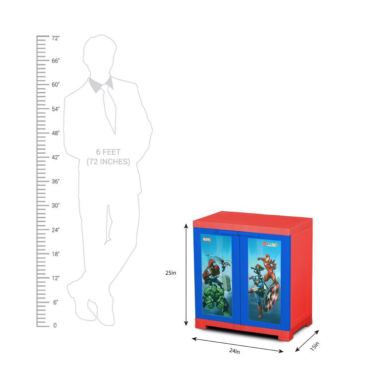 Mini Marvel Avenger Series Cupboard Red & Blue Design 2