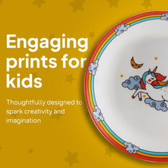 Kids Opal Dinner Set, 7 Pieces Unicorn / 7Pcs